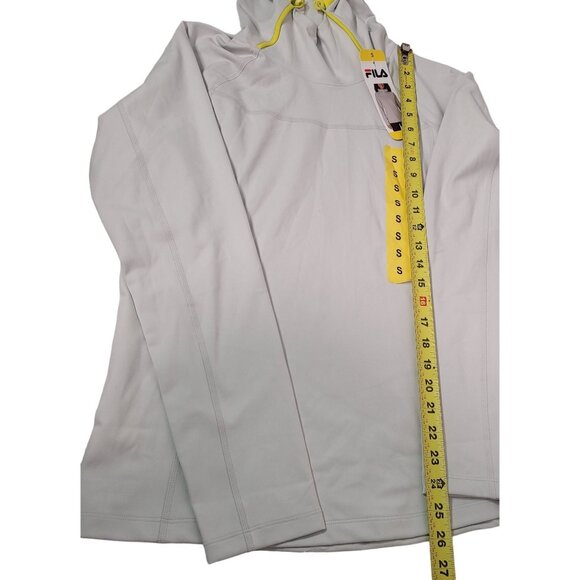 Fila Women's Funnel Neck Moisture Wicking Active Training Hoodie Gray Size Small - Picture 11 of 12